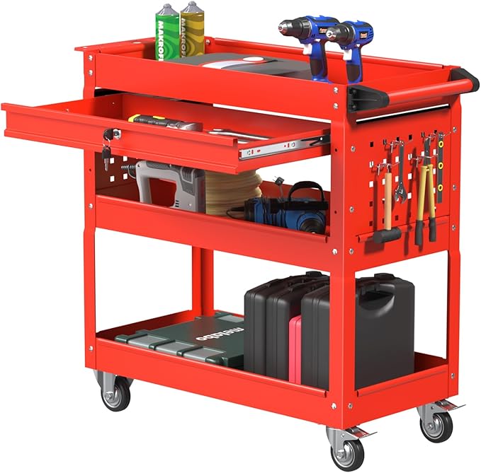 3-Tier Rolling Tool Cart, Heavy Duty by KIEPERI