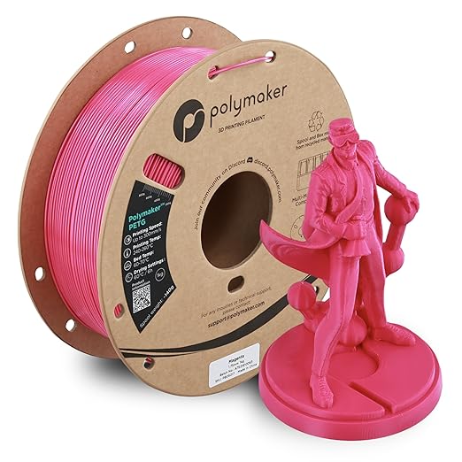 Polymaker PETG Magenta 3D Printer Filament 1.75mm 1kg, High Speed PETG up to by Polymaker