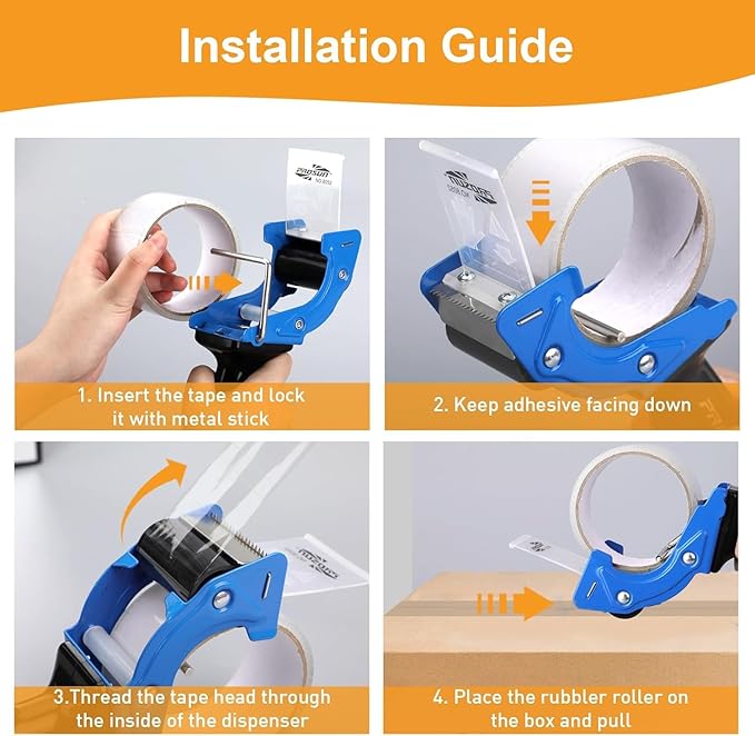 Heavy Duty Metal Packing Tape Dispensers Gun:2-inch Wide Tape Dispenser - Image 8