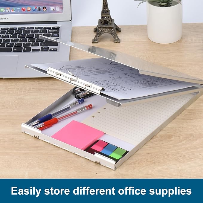 ZCZN Recycled Aluminum Storage Clipboard, Clipboard Box, Form Holder, Suitable - Image 6