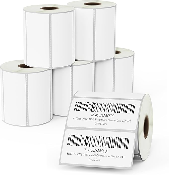 BETCKEY - 3" x 1.5" Barcode Shipping & Address Removable Film Label - Durable by BETCKEY