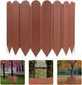 Plastic Garden Lawn Fence Panel High Long Deep Brown Landscape Edging Border by GAROZATION