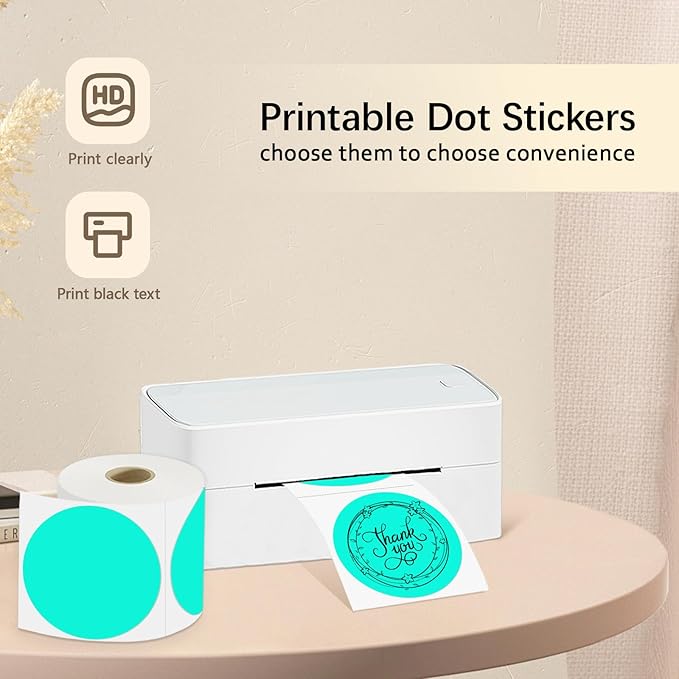 3 X 3 Inch Round Thermal Labels Circle Color Coding Labels Printable Waterproof - Image 2