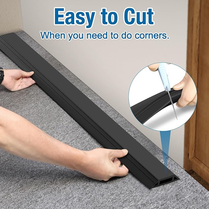 Eapele 6.5 ft Floor Cord Cover Heavy Duty Cable Protector, Prevent Trip Hazard - Image 3