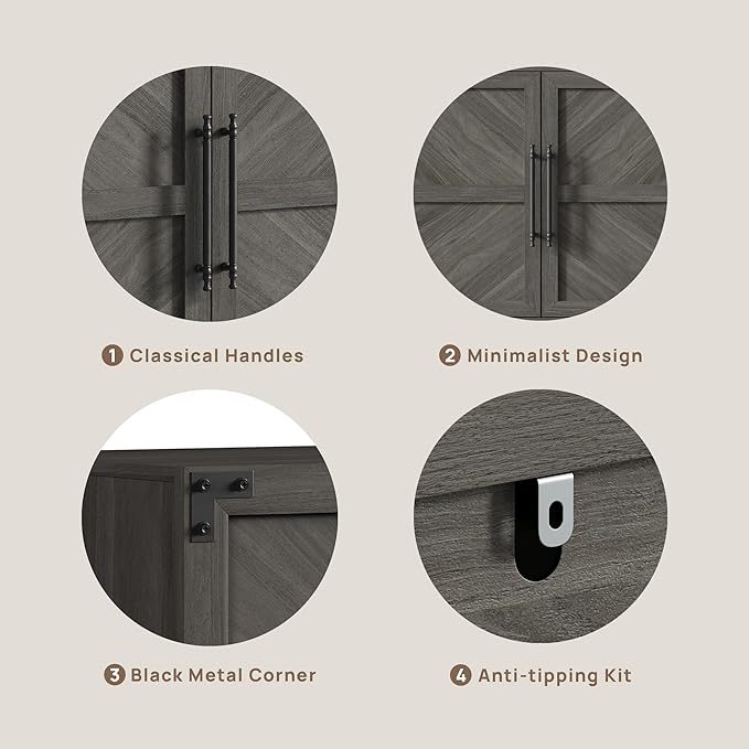SICOTAS Sideboard Buffet Cabinet - Image 8