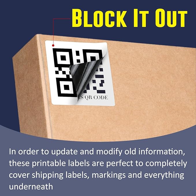 L LIKED 2" x 2" Direct Square Thermal Labels, Perforated QR Code and Barcode - Image 4