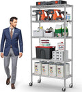 YNN Storage Shelves, 1750Lbs 5 Tier Heavy Duty Metal Rolling Shelving Unit by YNN