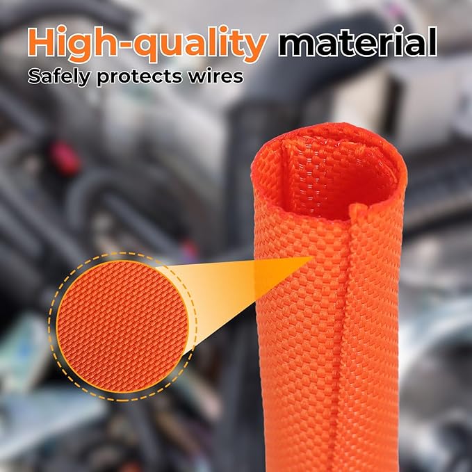 5/16 inch Split Braided Cable Management Sleeve - Image 4