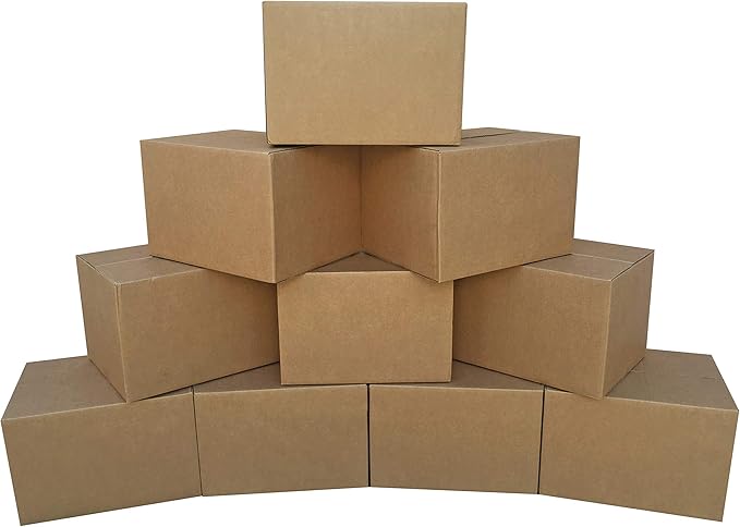 Amazon Basics Cardboard Shipping and Packing Moving Boxes, 10 Pack - Image 2