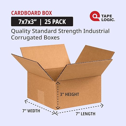 TAPE LOGIC 22x14x6 Flat Corrugated Boxes, 22L x 14W x 6H, Storage Box - Image 2