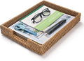 Rattan Letter Tray, Wicker Desk Tray, Woven Desktop Basket Organizer by XIMISISE