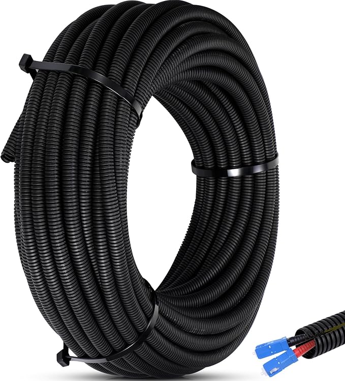 Sasylvia 1'' X 30 ft Split Wire Loom Cord Protector Tubing Split Conduit by Sasylvia