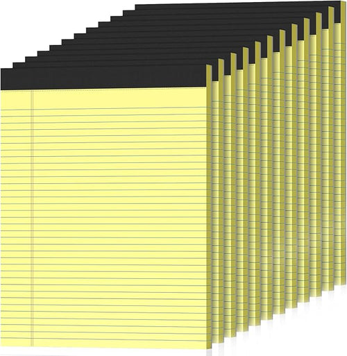 12 Pack Legal Pads 8.5" x 11" College Ruled Yellow Note Pads 8.5 x 11 Inch by Nichela