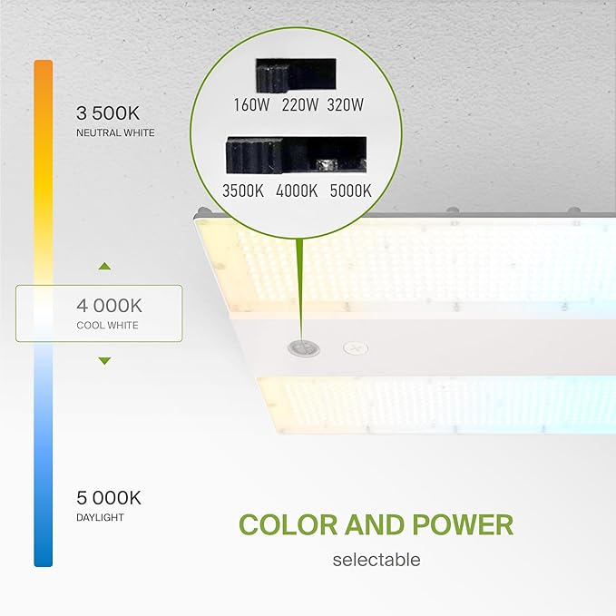 ASD LED Linear High Bay Light Fixture, Commercial Shop Lighting | 3CCT - Image 4