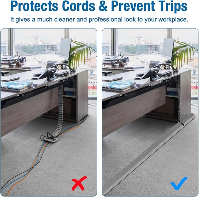 Eapele Floor Cord Cover 6.5ft Cord Covers - Image 7