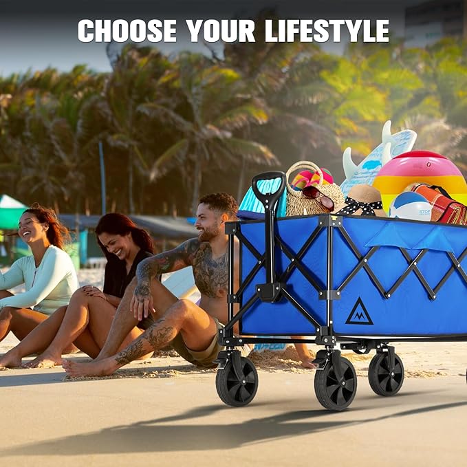 Wagon Cart Shopping Foldable Folding Collapsible - Image 6