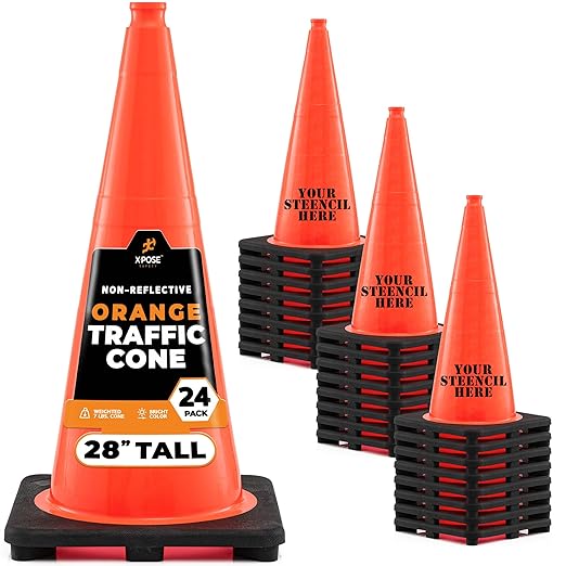 Xpose Safety 28 Inch Orange Traffic Cones, Kids and Construction by XposeSafety
