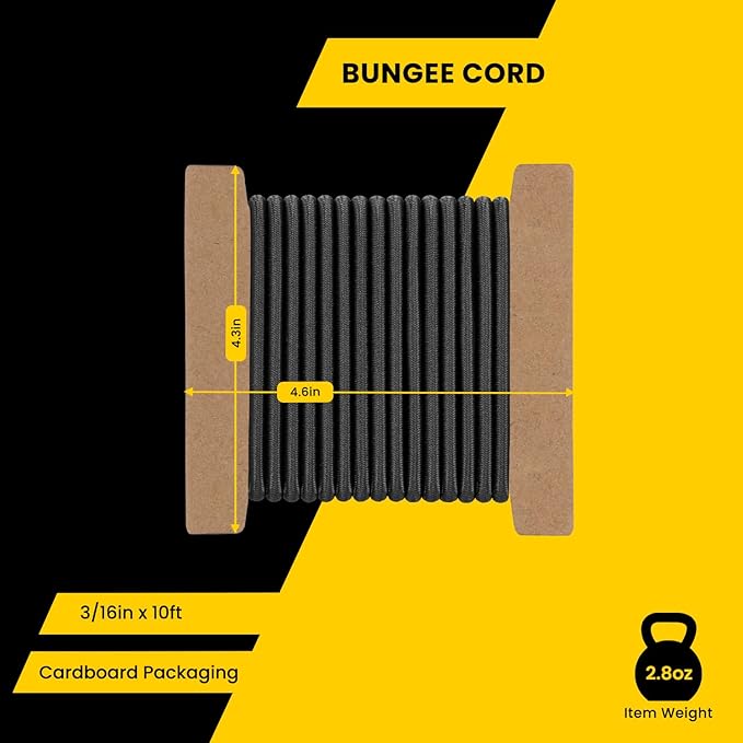 Bungee Cord Elastic Shock Cord 3/16" x 10' Bungee Rope - Image 2
