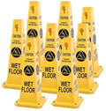 BESEA Caution Wet Floor Signs 8 Pack Heavy Duty Caution Cones to Avoid Slipping by BeSea