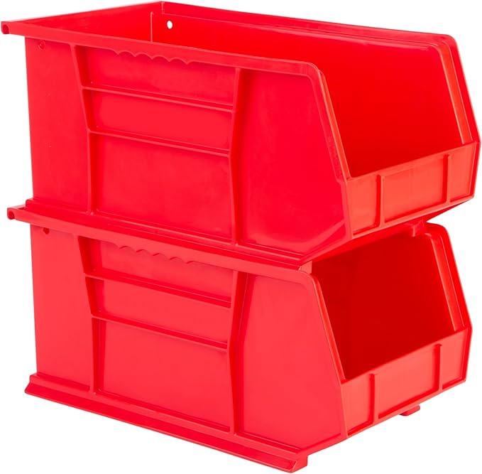Hudson Exchange 15" x 8" x 7" Plastic Stackable Storage Bin and Hanging - Image 2