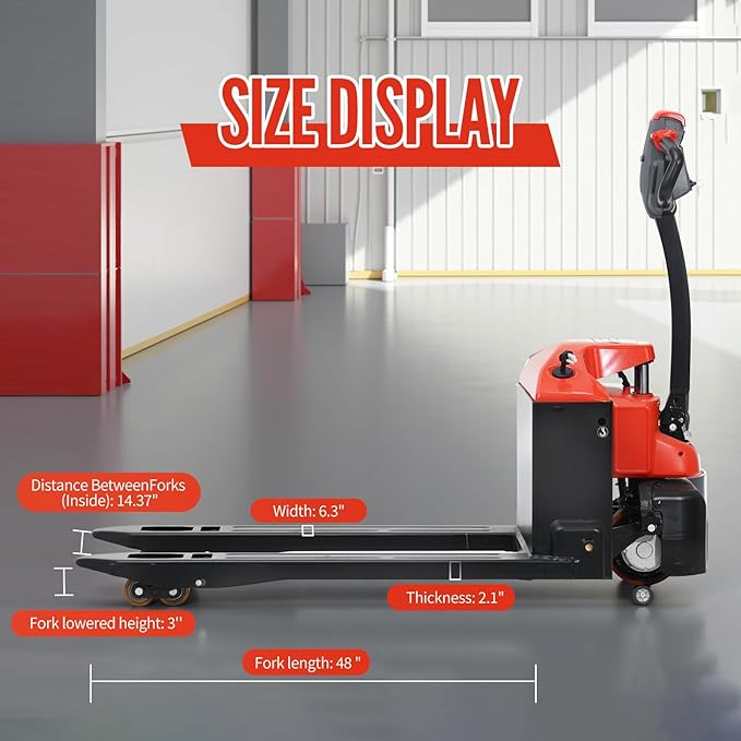 Full Electric Pallet Jack Truck 3300Lbs Capacity - Image 2