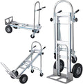 LEADALLWAY 3-in-1 Aluminum Convertible Hand Truck, Heavy Duty Folding Dolly by LEADALLWAY