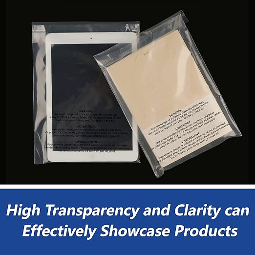 iMailer - 100 Count - 9" x 12" Clear Plastic Poly Bags - Image 5