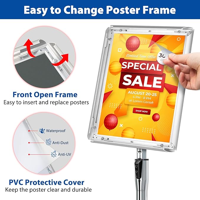 6Packs Floor Standing Sign Holder Stands - Image 5