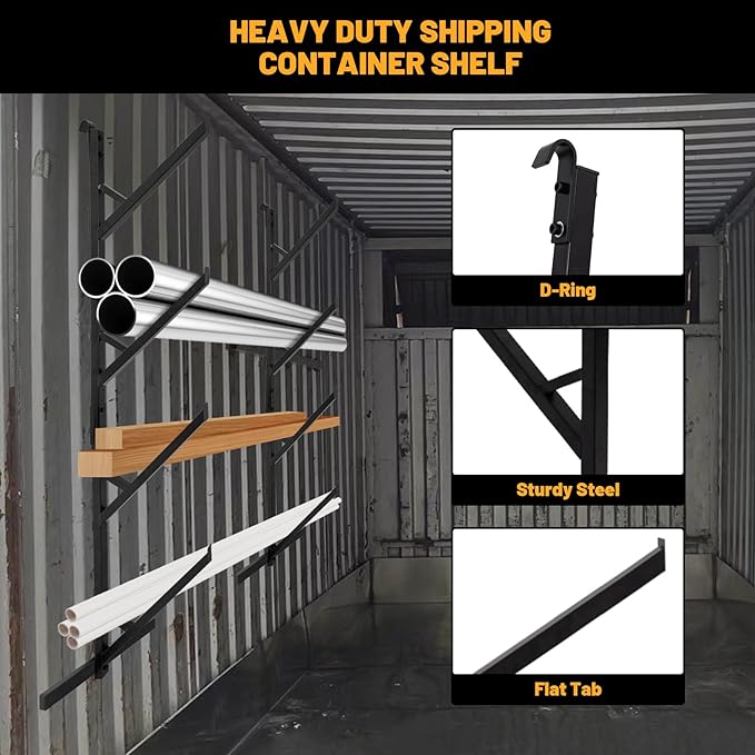 4 Tier Shipping Container Shelf 4 Pack, Heavy Duty Container Shelving Shelf - Image 5