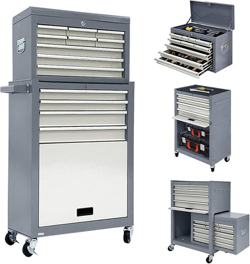 13-Drawer Rolling Tool Chest, 2 in 1 Side-Opening Tool Chest, Tool Box by Unknown
