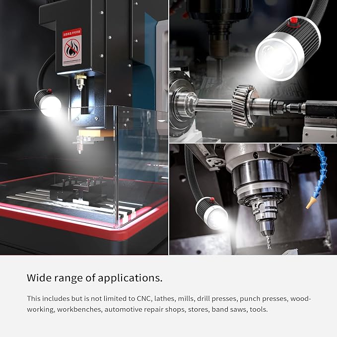 Magnetic Work LIght, 9W Led Flexible Gooseneck - Image 6