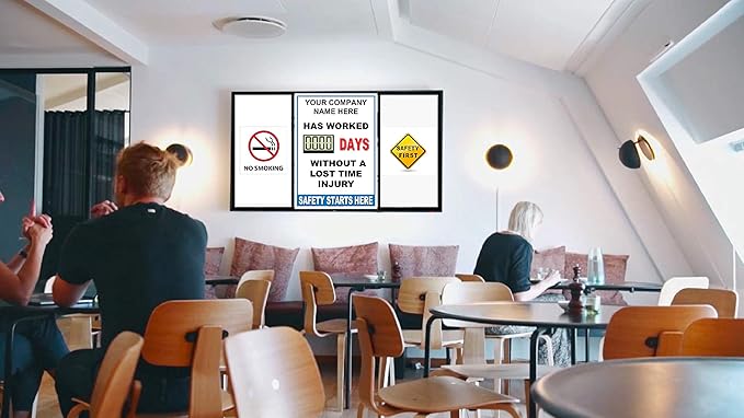 Full Size Digital Safety Scoreboard 20" x 28" – Battery Operated LED Scoreboard - Image 7