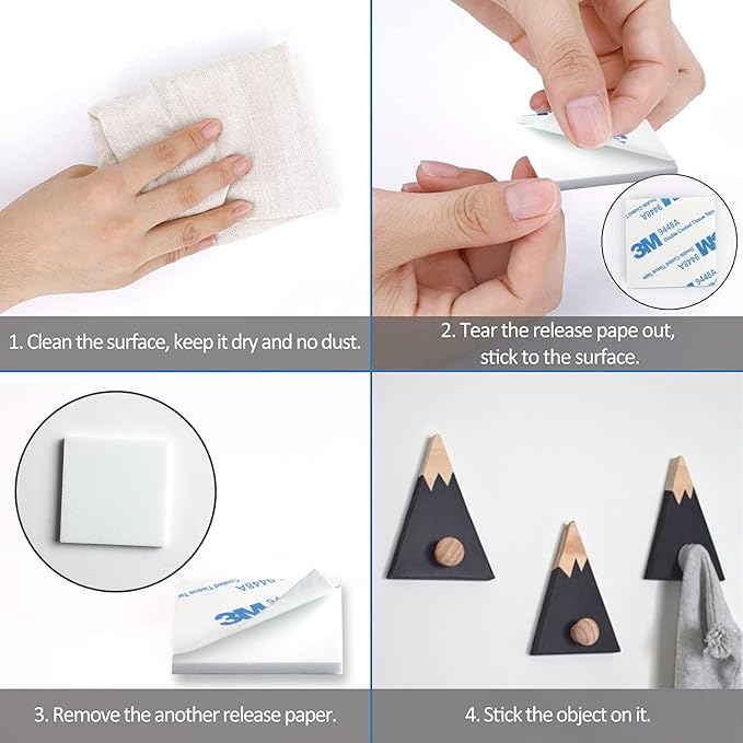 UPINS 120 Pack Square Double Sided Foam Tape Strong Pad Mounting Adhesive Tape - Image 4