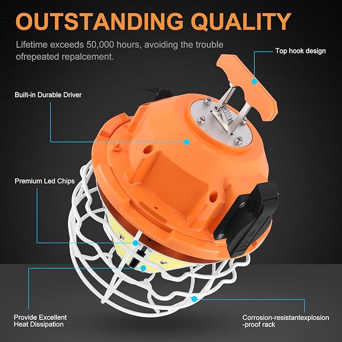 NS LED Temporary Work Light 250W Construction Lights 37500 Lumens, Linkable - Image 5