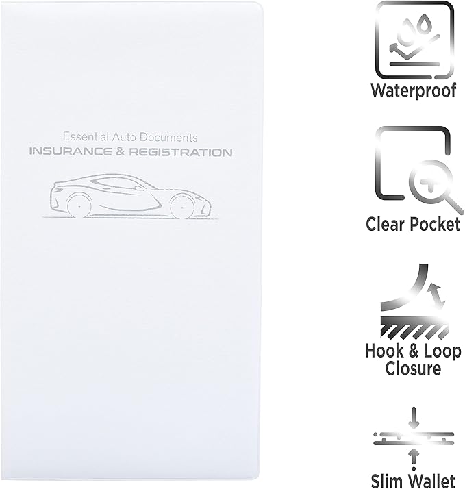 Andalus Auto Registration & Insurance Card Holder Pack of 2, Waterproof - Image 4