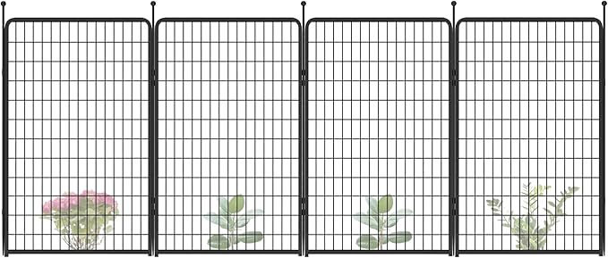 FXW Garden Fence Outdoor for The Yard – 50in x 10.4ft Heavy Duty Metal Animal by FXW