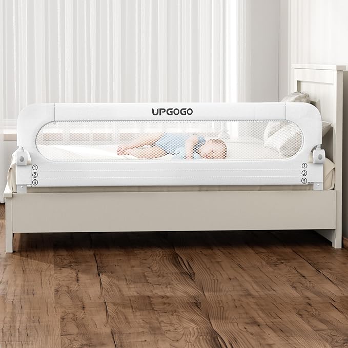 Folding Bed Rail for Toddlers, Baby Bed Rail Guard by UPGOGO