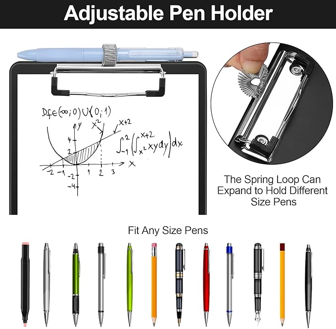 Small Clipboard with Storage, A5 Clipboards with Pen Holder, Half Letter Clip - Image 3