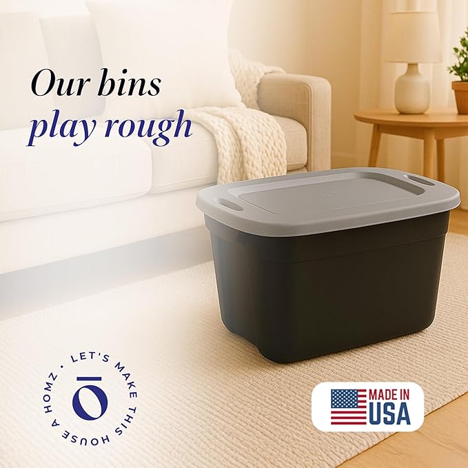HOMZ Durable Molded Bin, Plastic Storage Container - Image 2