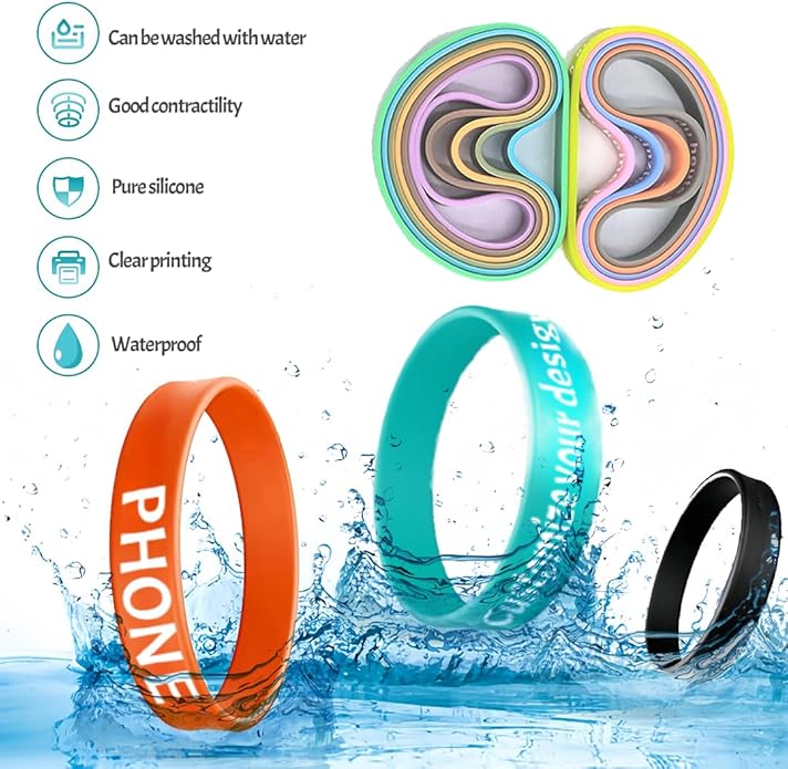 Custom Silicone Wristbands Bulk, Personalize - Image 3