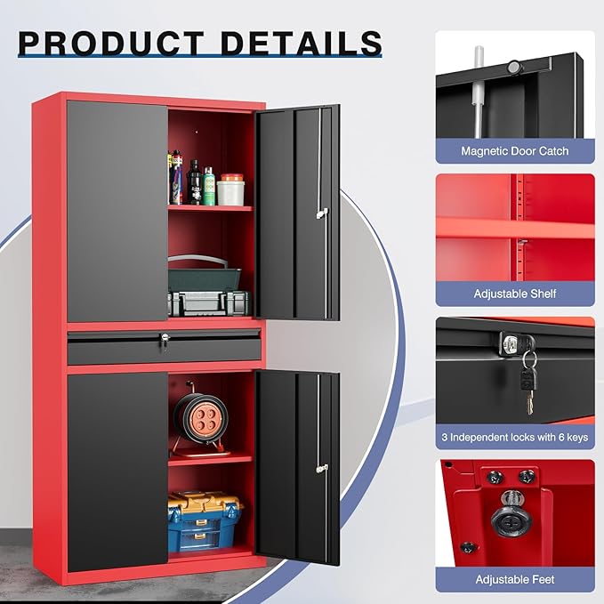 Metal Garage Storage Cabinet - Image 4