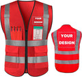 YOWESHOP High Reflective Visibility Safety Vest Custom Your Logo Safety Workwear by YOWESHOP