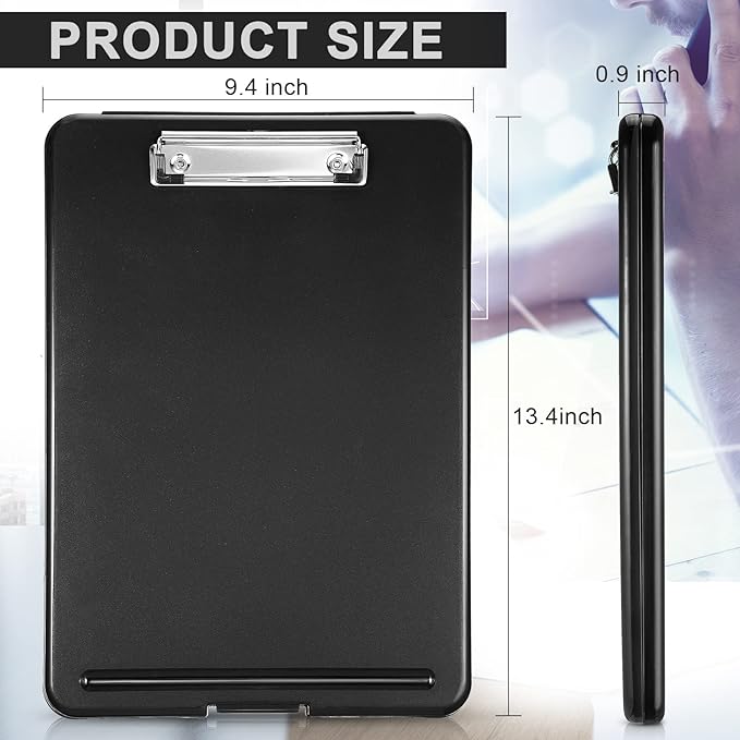 Mimorou 10 Pcs Clipboard with Storage Plastic Nursing Clipboard 9.5 x 13.5 Inch - Image 2