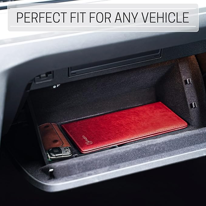 CANOPUS Car Registration and Insurance Holder, PU Leather Card Holder, Vehicle - Image 6