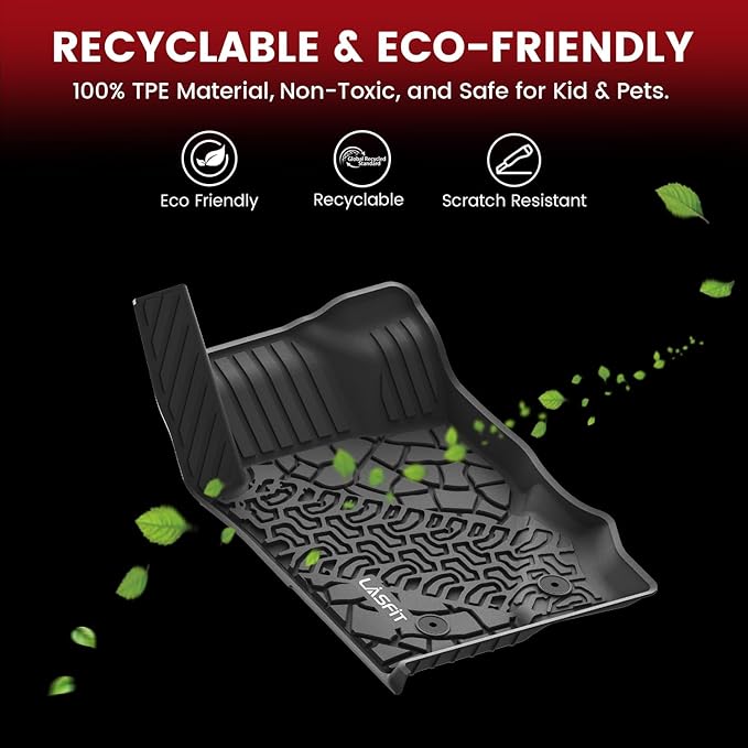 LASFIT Floor Mats for Ford Bronco 4-Door 2025 2024 2023 2022 2021 TPE All - Image 7