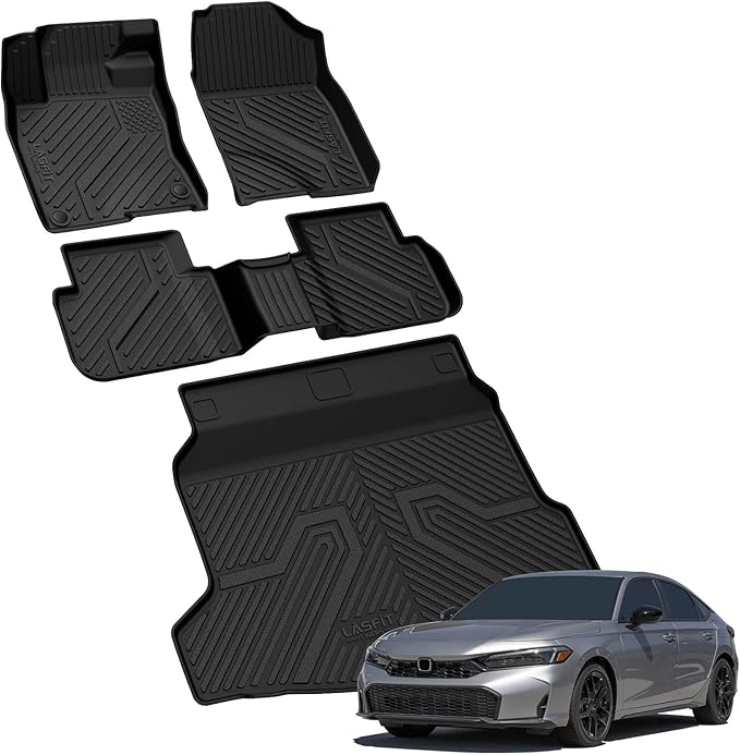 LASFIT Floor Mats & Trunk Mat for 11th Gen Honda Civic Hatchback 2026 2025 2024 - Image 8