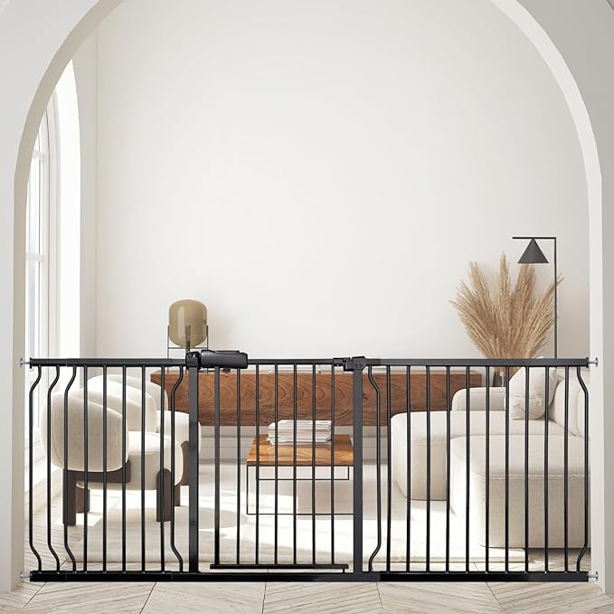 Extra Wide 76.4-81 Inch Large Baby Gates by SmartDesignBigProtection