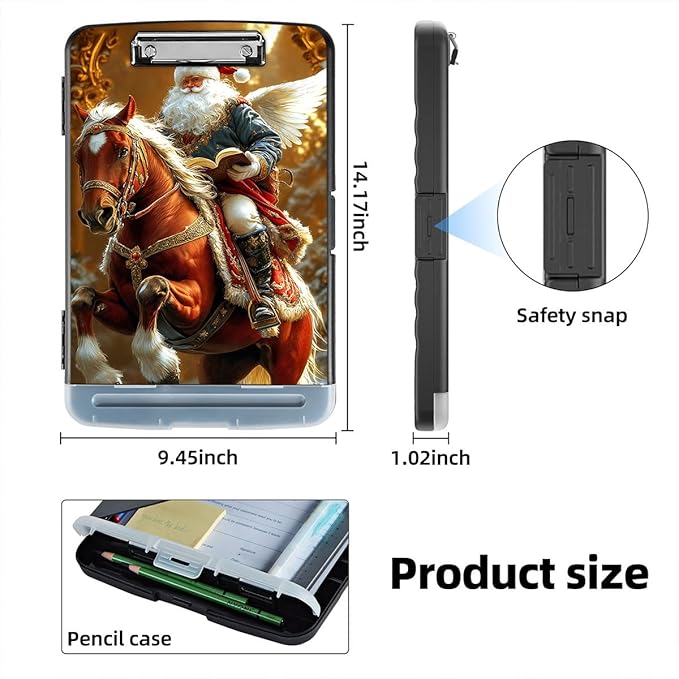 Clipboard with Storage Box & Pen Holder, Heavy Duty Clip Boards 8.5x11 - Image 2