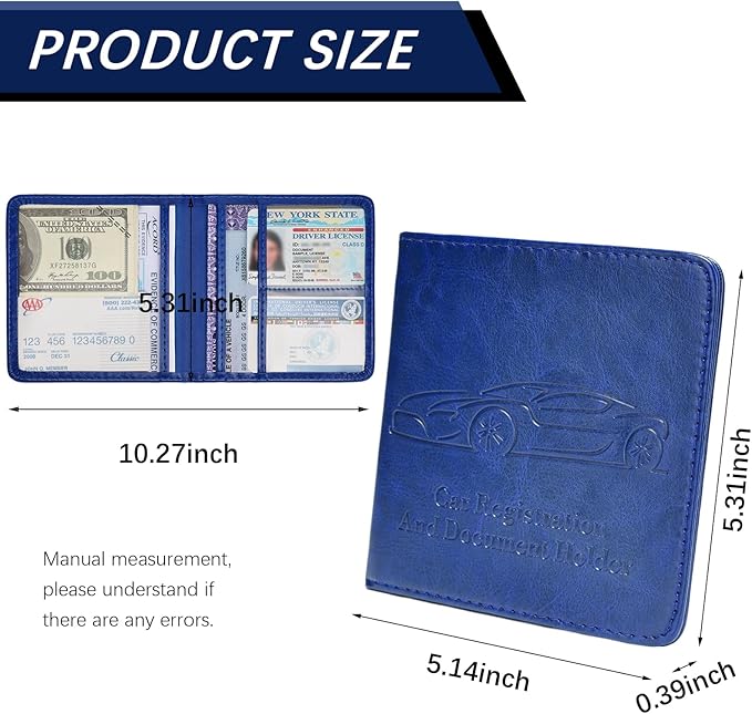 2-Pack Car Registration and Insurance Holder, Car Organization Vehicle Document - Image 5