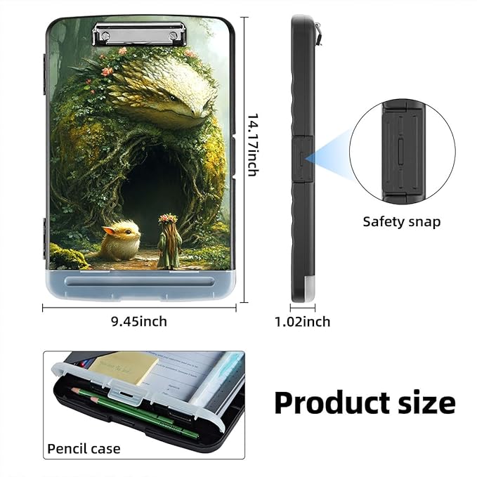 Clipboard with Storage Box & Pen Holder, Heavy Duty Clip Boards 8.5x11 - Image 2